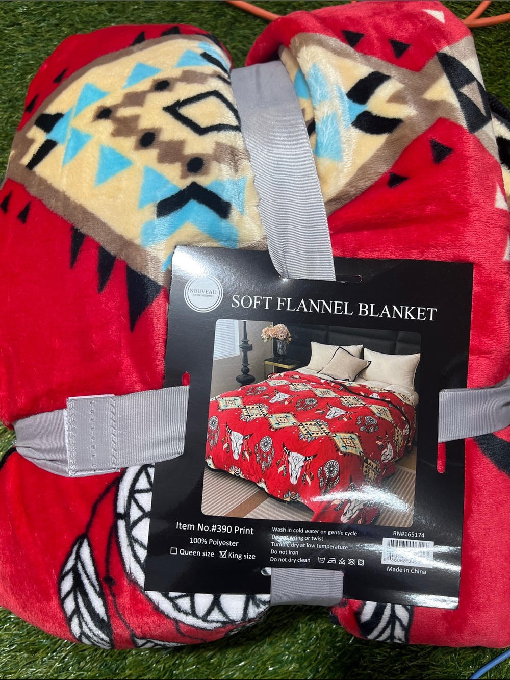 red western bull king blanket